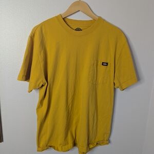 Dickies Men's Yellow Pocket T-Shirt‎